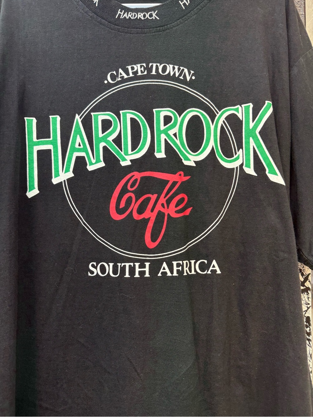 Hard Rock Cafe South Africa Cape town Tee with Green Logo and White Print - Picture 2 of 6